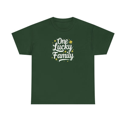One Lucky Family,  Unisex Heavy Cotton Tee