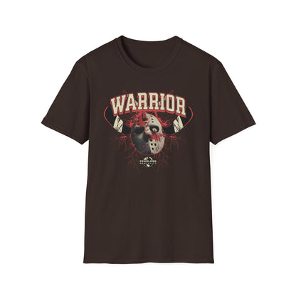 Warrior Hockey Mask T-Shirt — Vintage Sports Skull Design
