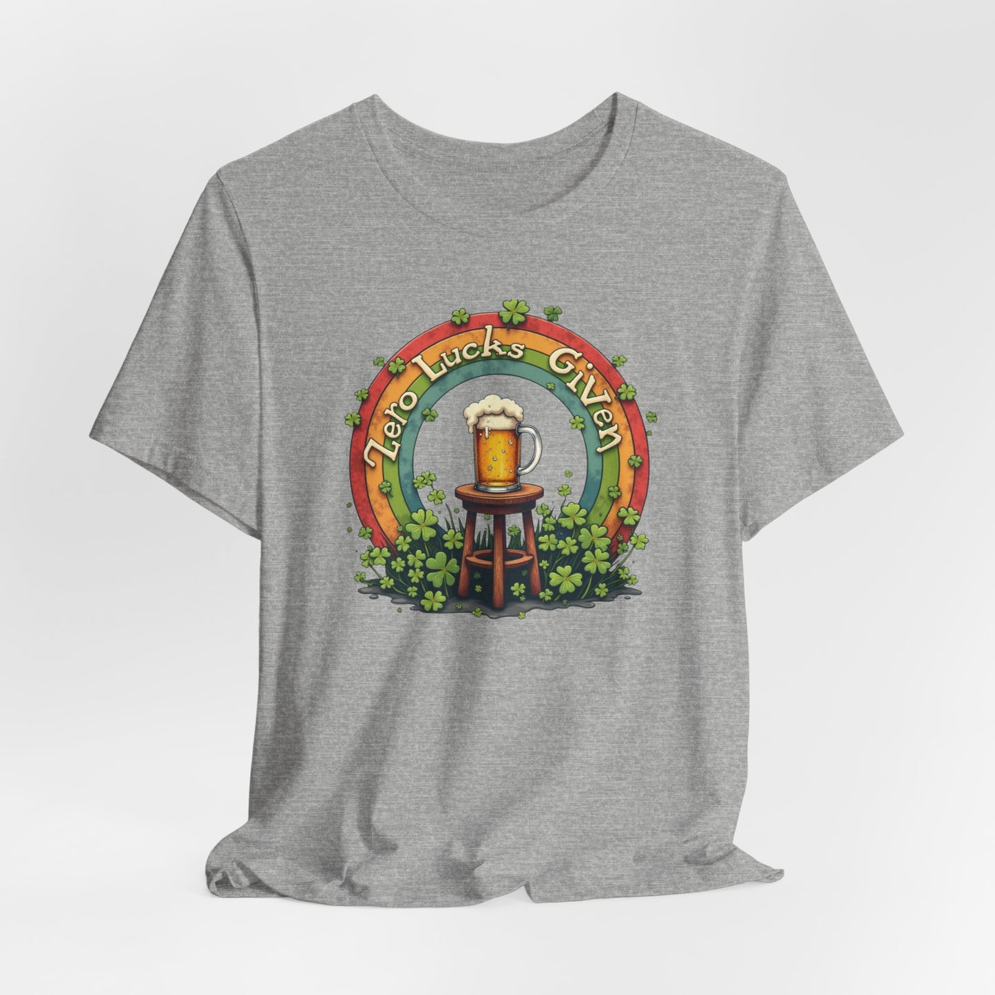 Lucky Garden Beer Tee — "Find Luck's Garden" St. Patrick's Day Shamrock T-Shirt