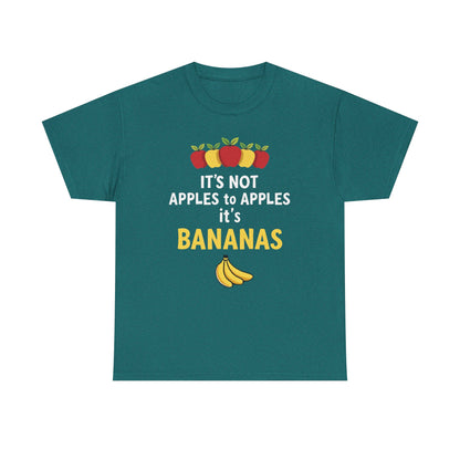 Funny Banana T-Shirt: It's Not Apples to Apples, Cute Graphic Tee for Food Lovers, Gift for Birthdays, Casual Wear, Humor Shirt - Psychonaut Swag