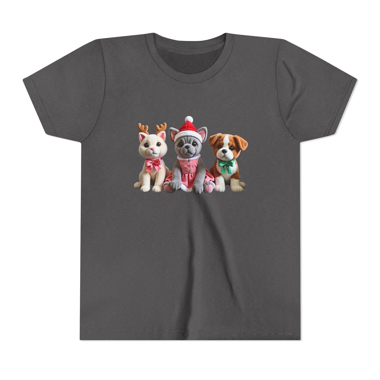 Kids Christmas Puppy Tee — Cute Festive Dogs in Santa Hats