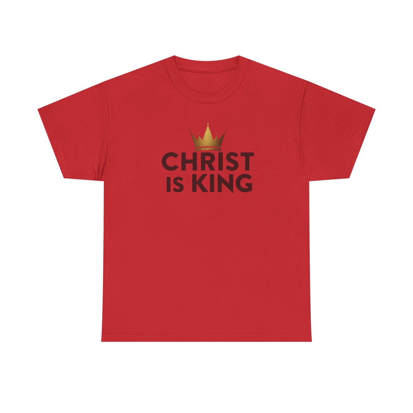 Christ Is King T-Shirt — Christian Faith Tee with Crown Graphic
