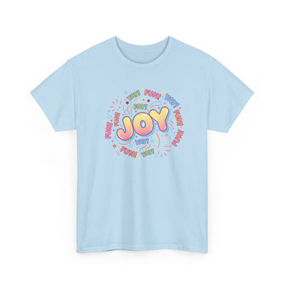 Joy Graphic Tee — Colorful Playful 'JOY' Design Casual T-Shirt