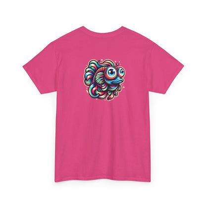 Psychedelic Fish Graphic Unisex Heavy Cotton Tee - Fun & Vibrant Apparel - Psychonaut Swag