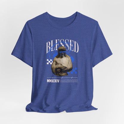 Blessed Statue Graphic Tee — Vintage Aesthetic Rome MMXXIV T-Shirt