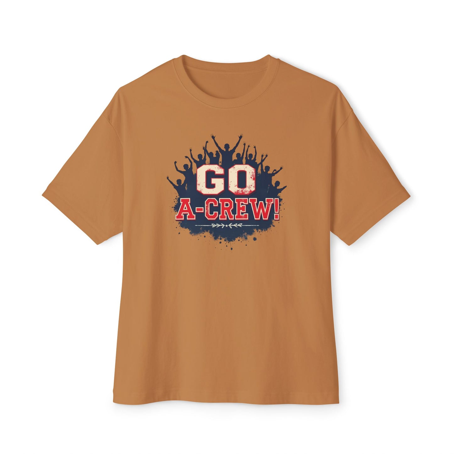 Go A-Crew! Graphic Tee — Team Spirit Oversized Boxy T-Shirt