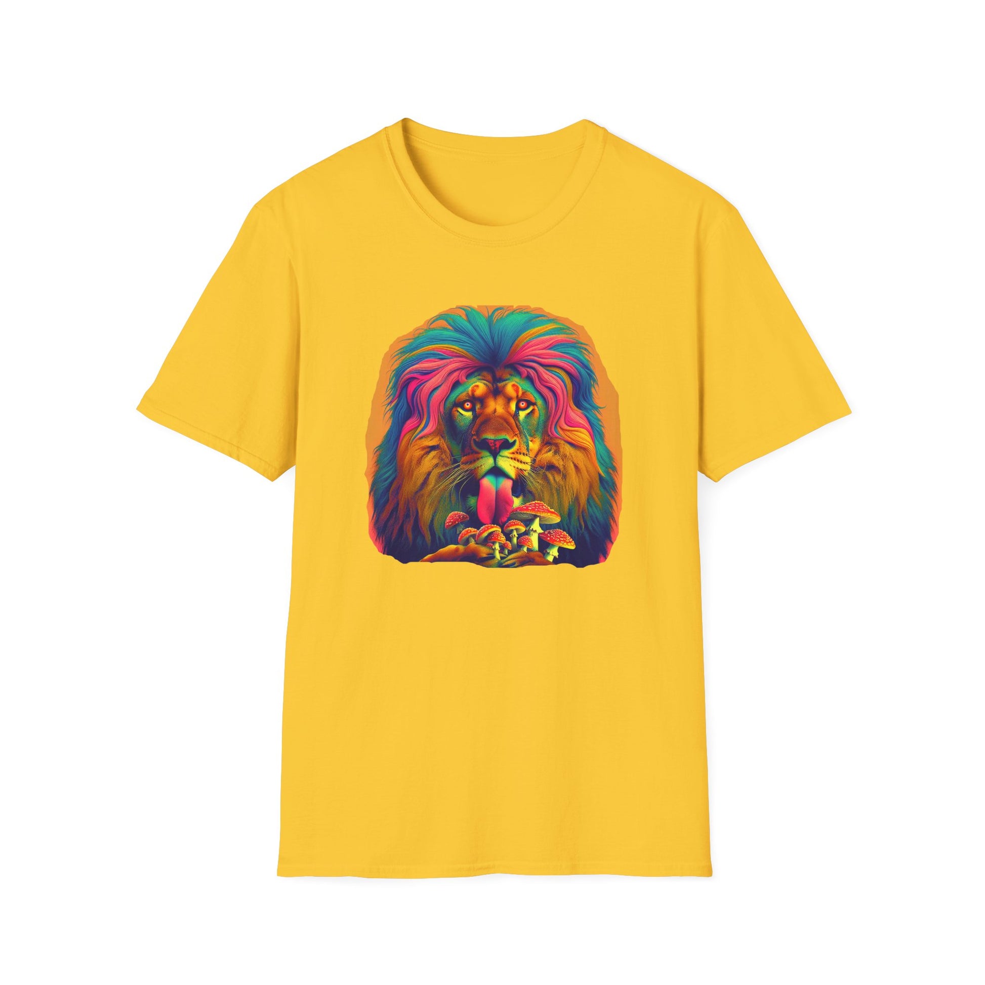 Lion Lick, Mushroom tee, Unisex T-Shirt - Psychonaut Swag