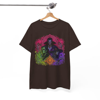 Mystic Vampire Trio T-Shirt — Gothic Rainbow Horror Art Tee