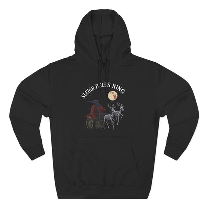 Sleigh Bells Ring Hoodie — Vintage Reindeer Christmas Pullover