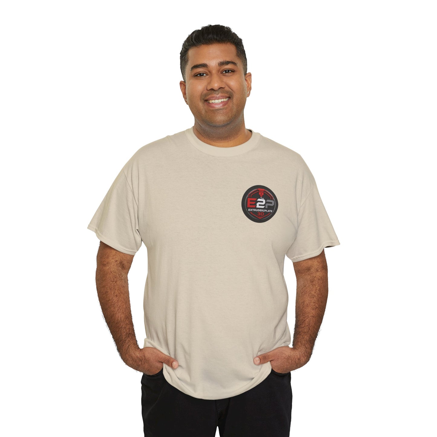 Extruder2Plate, Poop Happens T‑Shirt — Funny Cartoon 3D Printer Graphic Tee