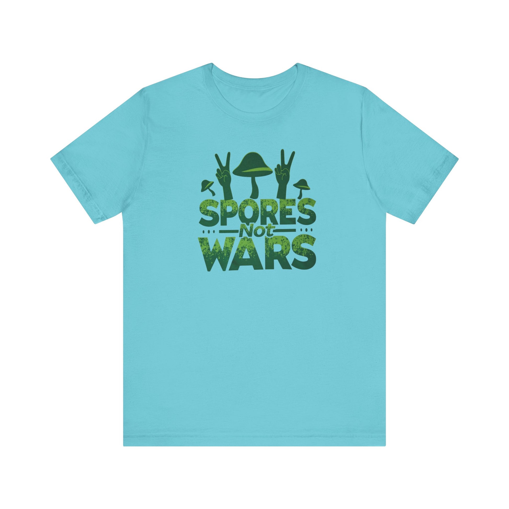 Spores Not Wars - Eco-Friendly Statement Shirt, Casual Wear, Gift for Nature Lovers, Unique Graphic Tee, Sustainable Fashion - Psychonaut Swag