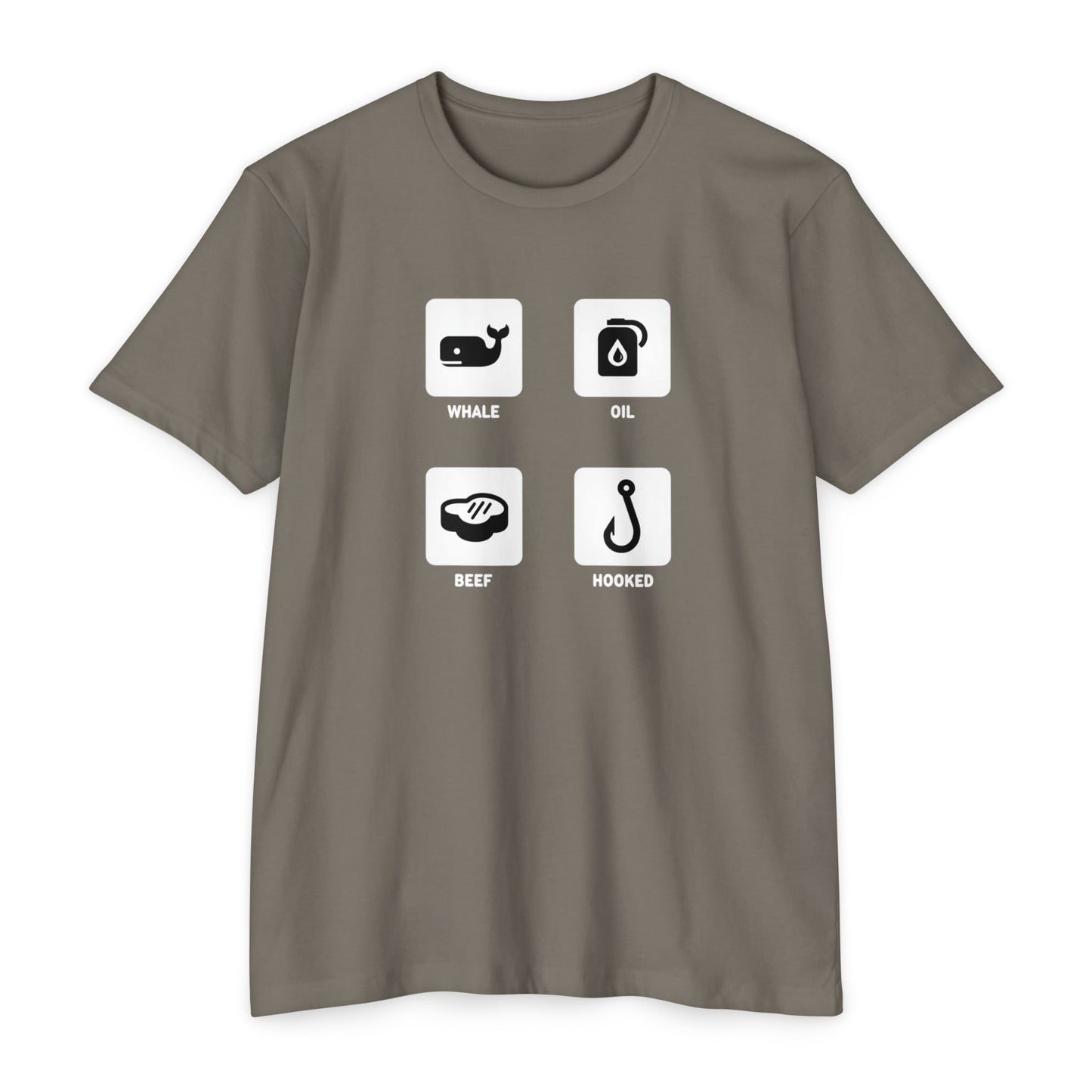 Whale, Oil, Beef, Hooked Icon Graphic Tee