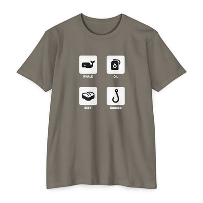 Whale, Oil, Beef, Hooked Icon Graphic Tee