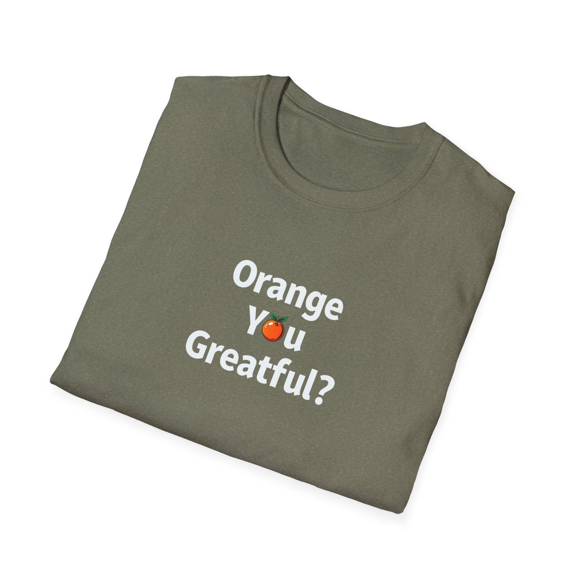 Grateful Orange T-Shirt, Unisex Casual Wear, Thanksgiving Shirt, Fall Vibes Tee, Gift for Friends, Comfortable Everyday Apparel - Psychonaut Swag