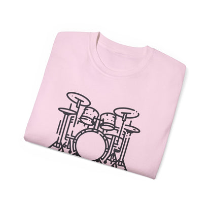 Drum-A-Diddle, Drumset Paradiddle, Unisex Ultra Cotton Tee - Psychonaut Swag