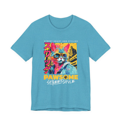 Street Style Cat T-Shirt — Bold Graphic Cat Tee