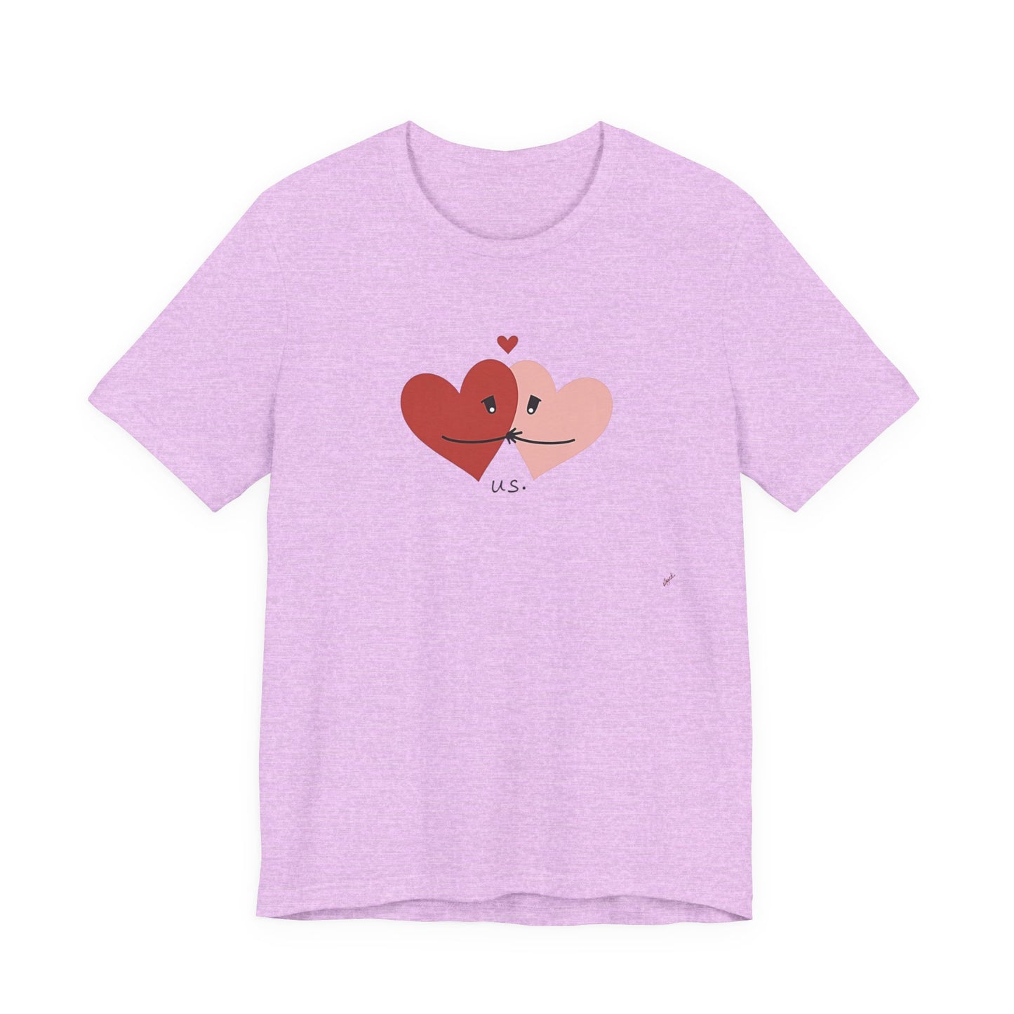 T-Shirt — Cute Kissing Hearts "Us" Valentine Tee