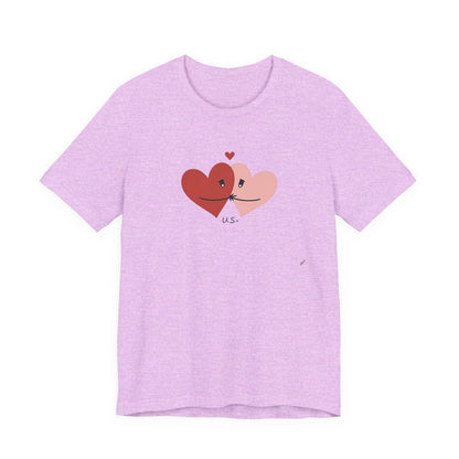 T-Shirt — Cute Kissing Hearts "Us" Valentine Tee