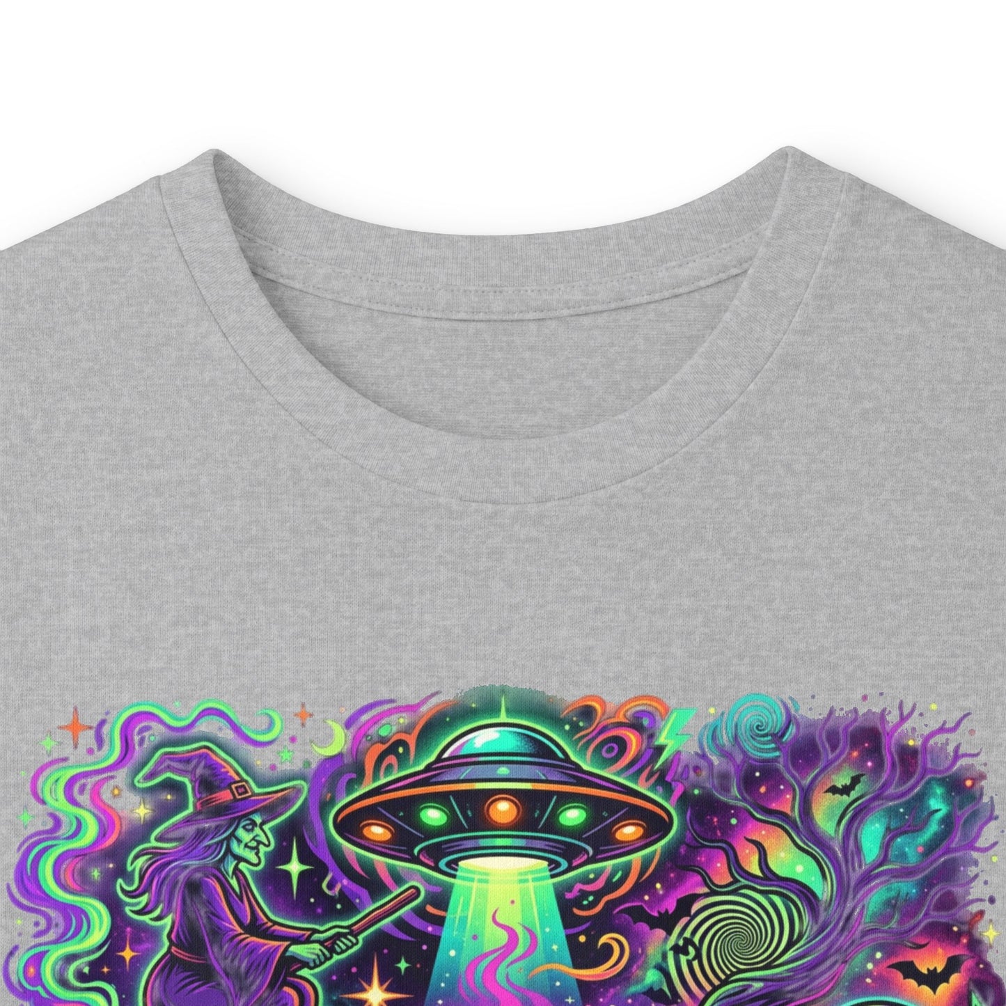 Psychedelic Alien Abduction Halloween Long Sleeve Tee