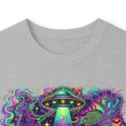 Psychedelic Alien Abduction Halloween Long Sleeve Tee