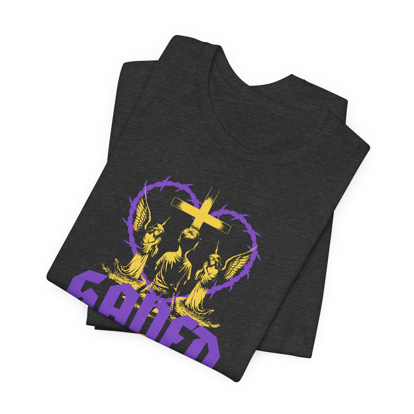 Saved by Grace T‑Shirt — Christian Faith Heart Design