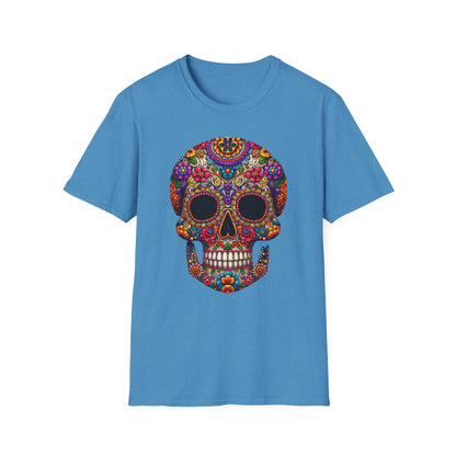 Floral Skull, Unisex Softstyle T-Shirt - Psychonaut Swag