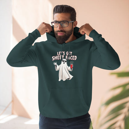 Let's Get Sheet-Faced Hoodie — Funny Ghost Halloween Pullover
