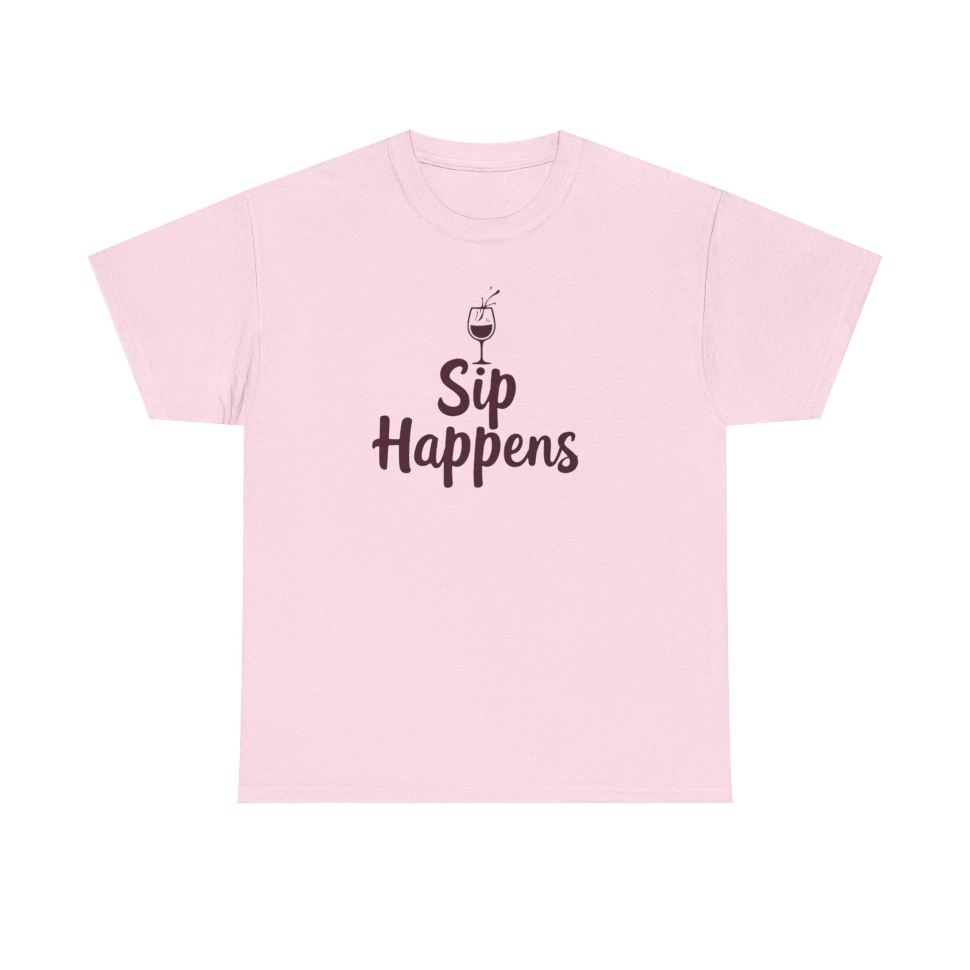 Sip Happens Unisex Heavy Cotton Tee - Funny Graphic Shirt, Casual Wear, Gift for Coffee Lovers, Everyday Comfort, Birthday Party T-Shirt - Psychonaut Swag