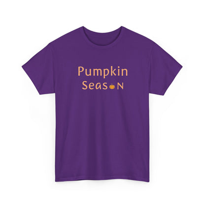 Pumpkin Season Unisex Heavy Cotton Tee, Fall Apparel, Halloween Shirt, Thanksgiving Tee, Cozy Autumn Fashion, Seasonal Wear