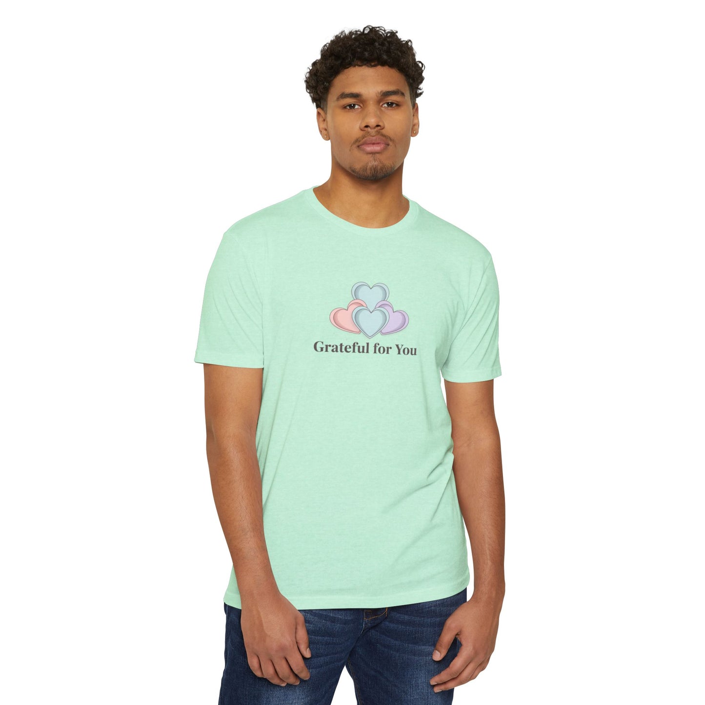 Grateful For You Heart Graphic T-Shirt