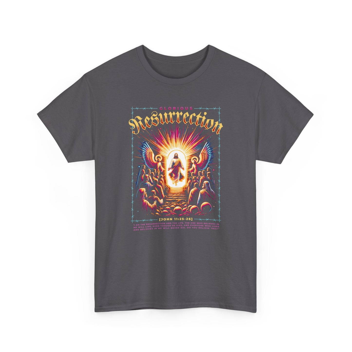 Resurrection Graphic Tee — Vintage Religious Revival T-Shirt