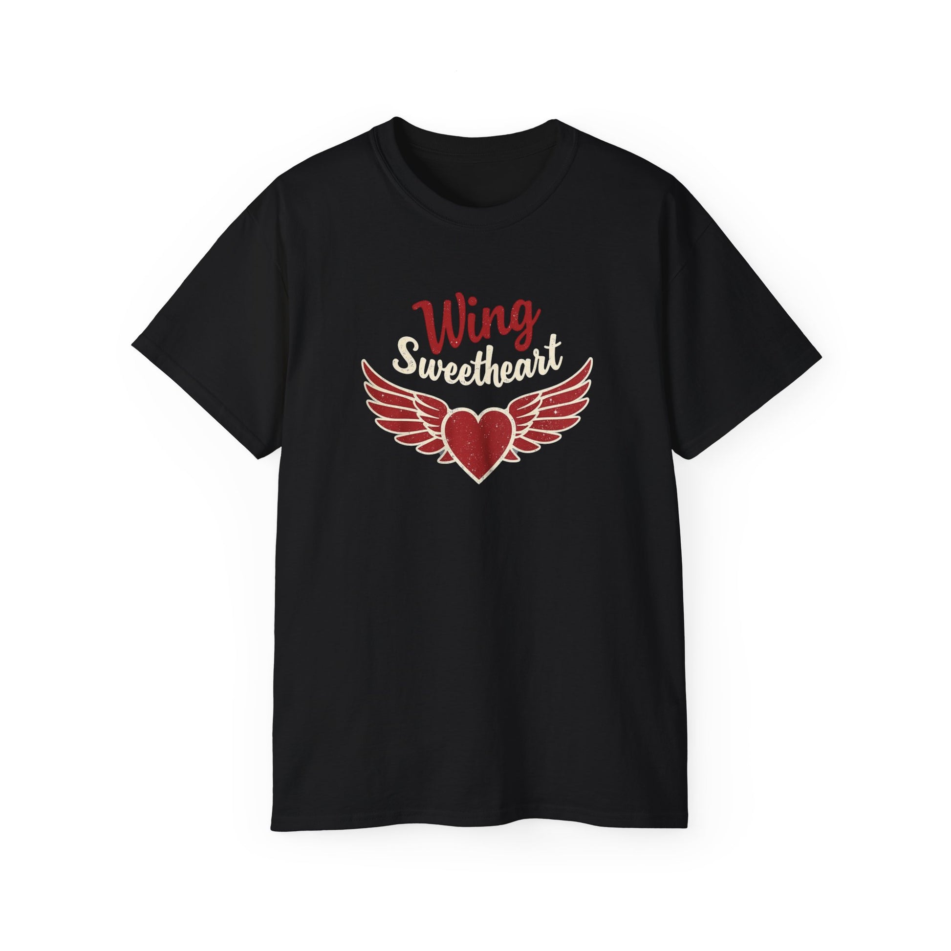 Wing Sweetheart Unisex Ultra Cotton Tee | Cute Graphic Shirt, Valentine's Day Gift, Trendy Casual Wear, Heart Theme Apparel, Unique T-Shirt - Psychonaut Swag