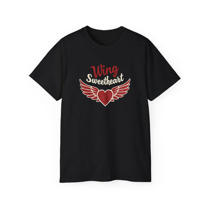 Wing Sweetheart Unisex Ultra Cotton Tee | Cute Graphic Shirt, Valentine's Day Gift, Trendy Casual Wear, Heart Theme Apparel, Unique T-Shirt - Psychonaut Swag