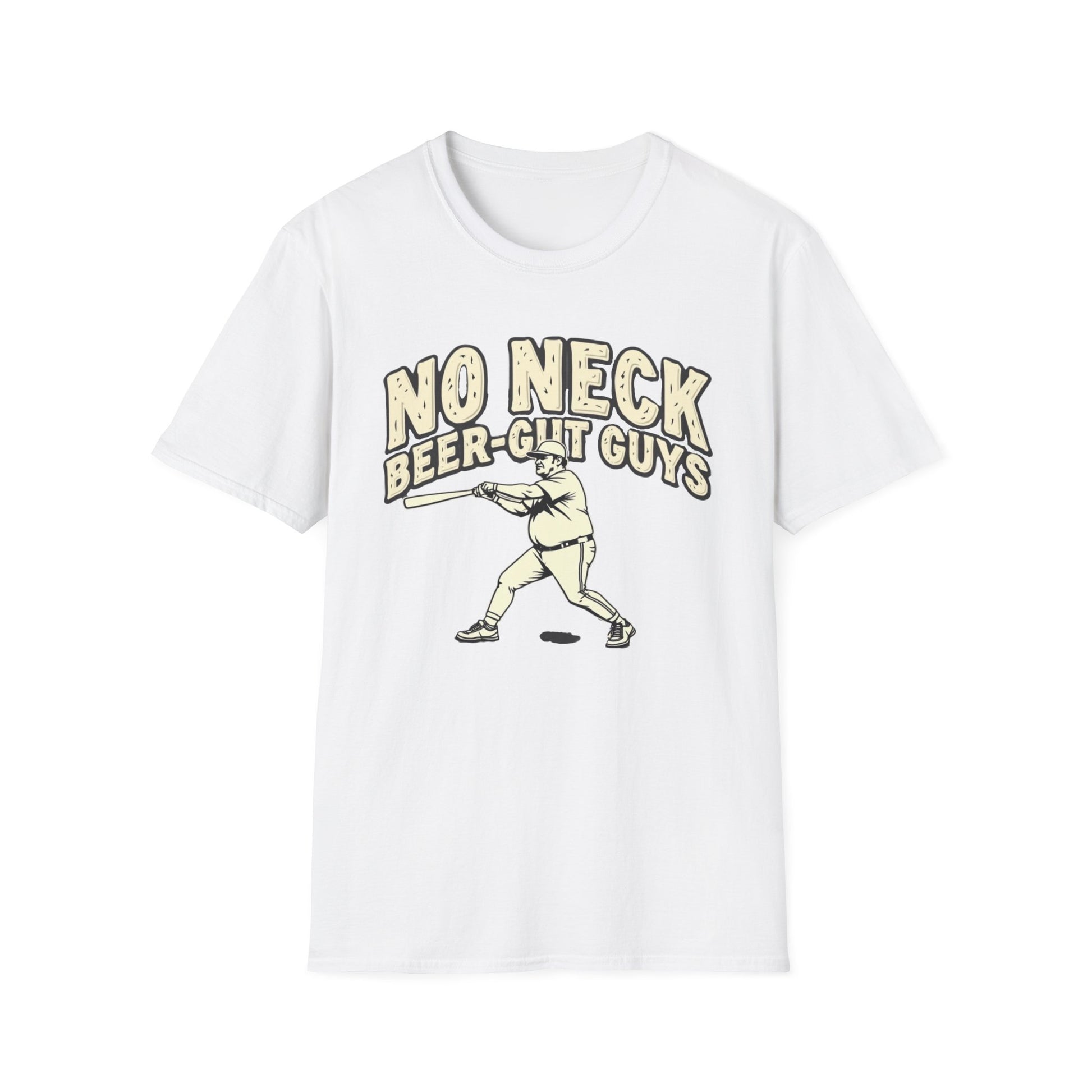 No Neck Beer Gut Guys T-Shirt | Unisex Softstyle Tee, Humor Apparel, Funny Gift for Beer Lovers, Casual Wear, Funny Saying Shirt - Psychonaut Swag