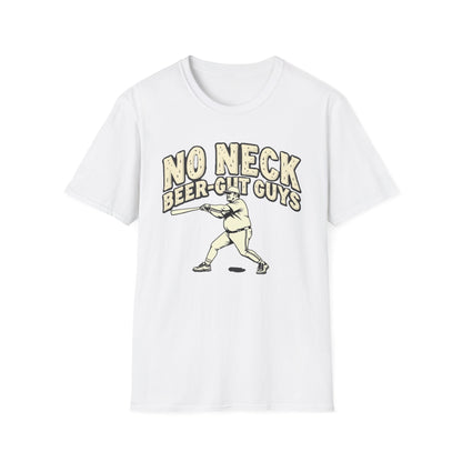 No Neck Beer Gut Guys T-Shirt | Unisex Softstyle Tee, Humor Apparel, Funny Gift for Beer Lovers, Casual Wear, Funny Saying Shirt - Psychonaut Swag