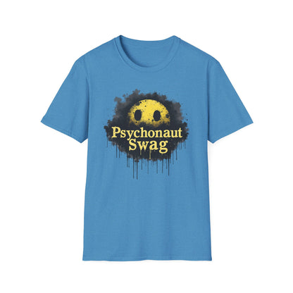 Psycho Smile, Pyschonaut Swag T-Shirt - Unisex Softstyle Tee, Casual Wear, Gift for Gamers, Festival Attire, Streetwear Fashion