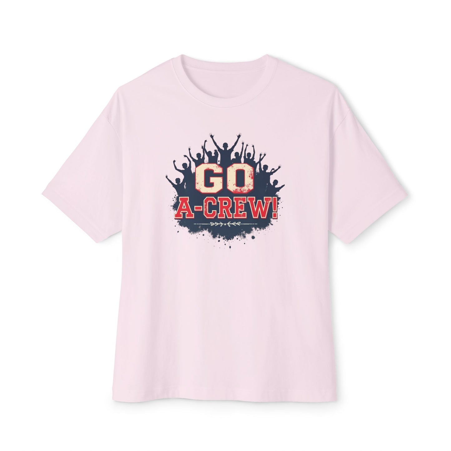 Go A-Crew! Graphic Tee — Team Spirit Oversized Boxy T-Shirt