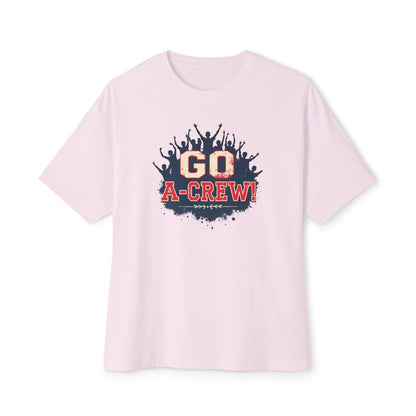 Go A-Crew! Graphic Tee — Team Spirit Oversized Boxy T-Shirt