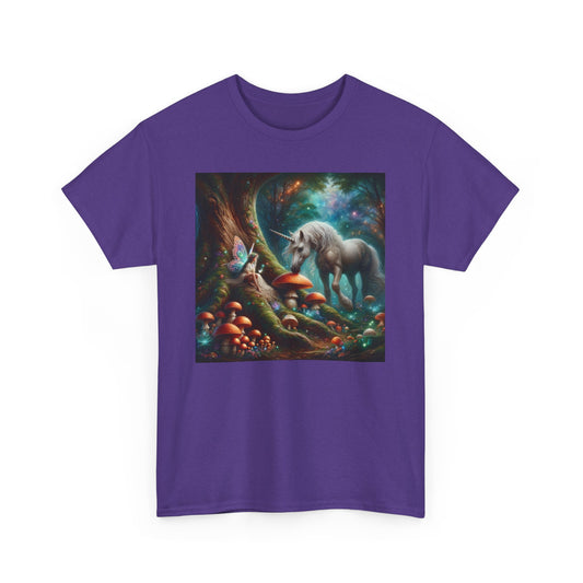 Unicorn Sighting in the Forest, Unisex Heavy Cotton Tee - Psychonaut Swag