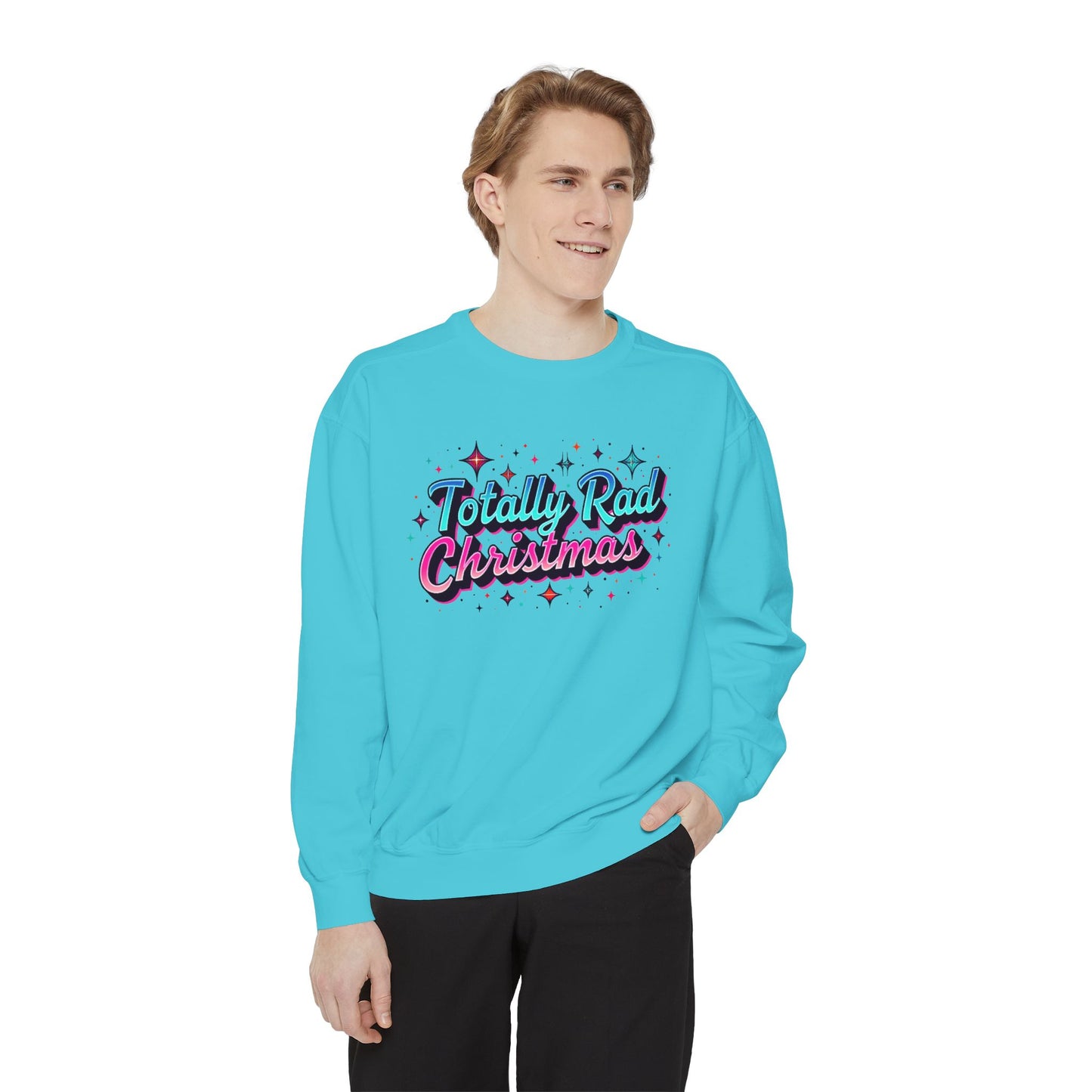 Totally Rad 90’s retro Christmas Sweatshirt — Retro 80s Holiday Crewneck
