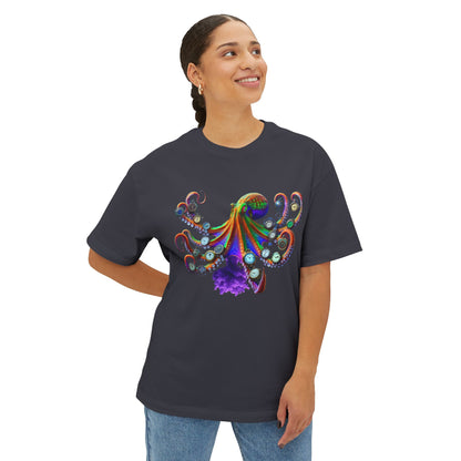 Timekeeper Octupus, Unisex Oversized Boxy Tee