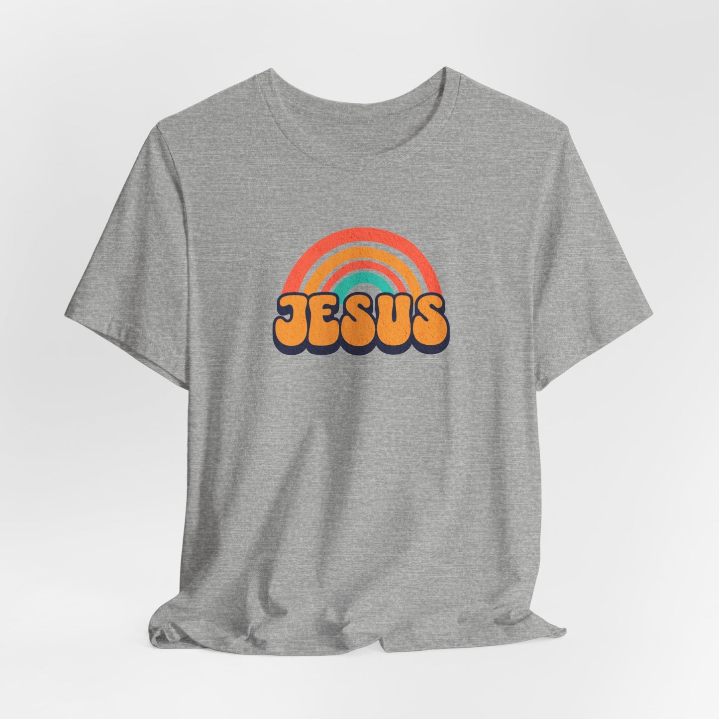 Jesus Rainbow T-Shirt — Retro Christian Faith Tee