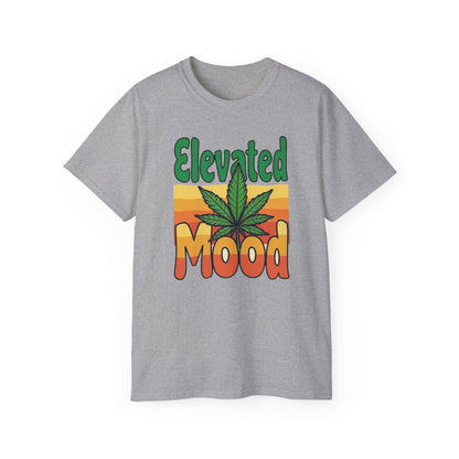 Elevated Mood Cannabis Tee, Unisex Ultra Cotton T-Shirt, Sublimated Graphic Tee, Perfect Gift for 420 Celebrations, Relaxed Fit Tee