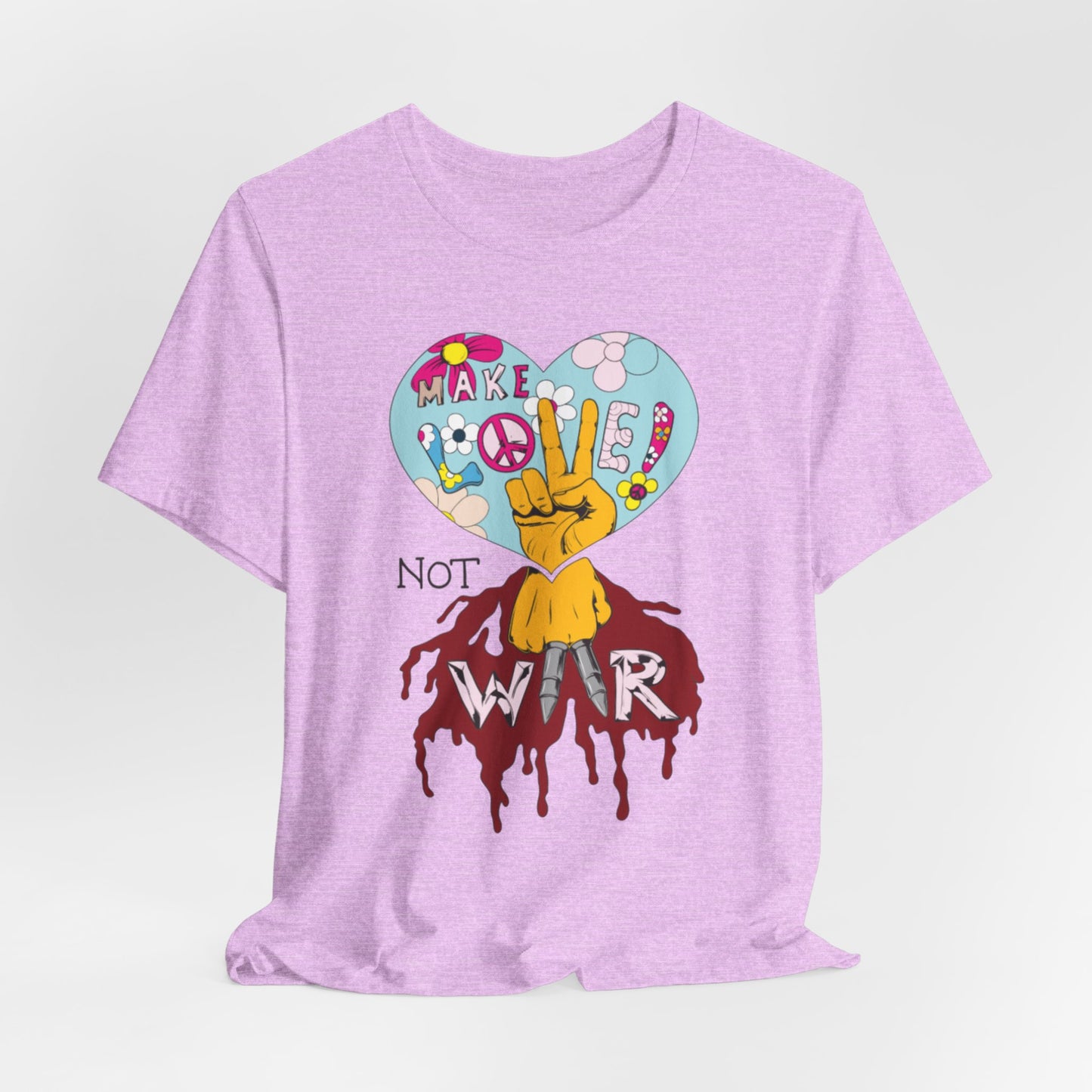 Make Love Not War, unisex Jersey Short Sleeve Tee