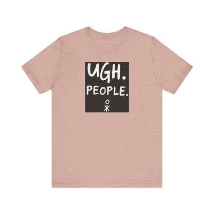 Frustration Level: UGH. PEOPLE. Unisex Tee, Funny Graphic T-Shirt, Gift for Introverts, Casual Wear, Everyday Humor - Psychonaut Swag