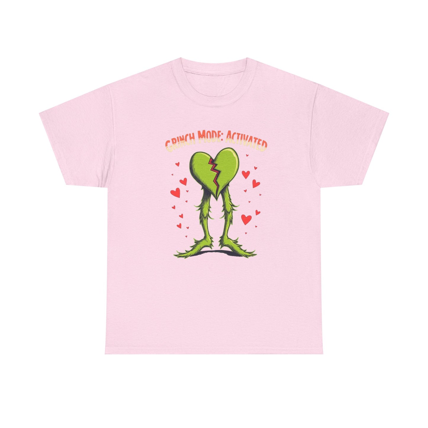 Grinchy Valentines, Unisex Heavy Cotton Tee