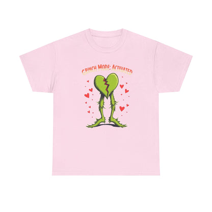 Grinchy Valentines, Unisex Heavy Cotton Tee