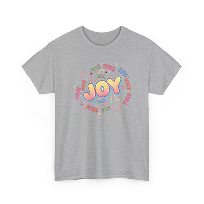 Joy Graphic Tee — Colorful Playful 'JOY' Design Casual T-Shirt