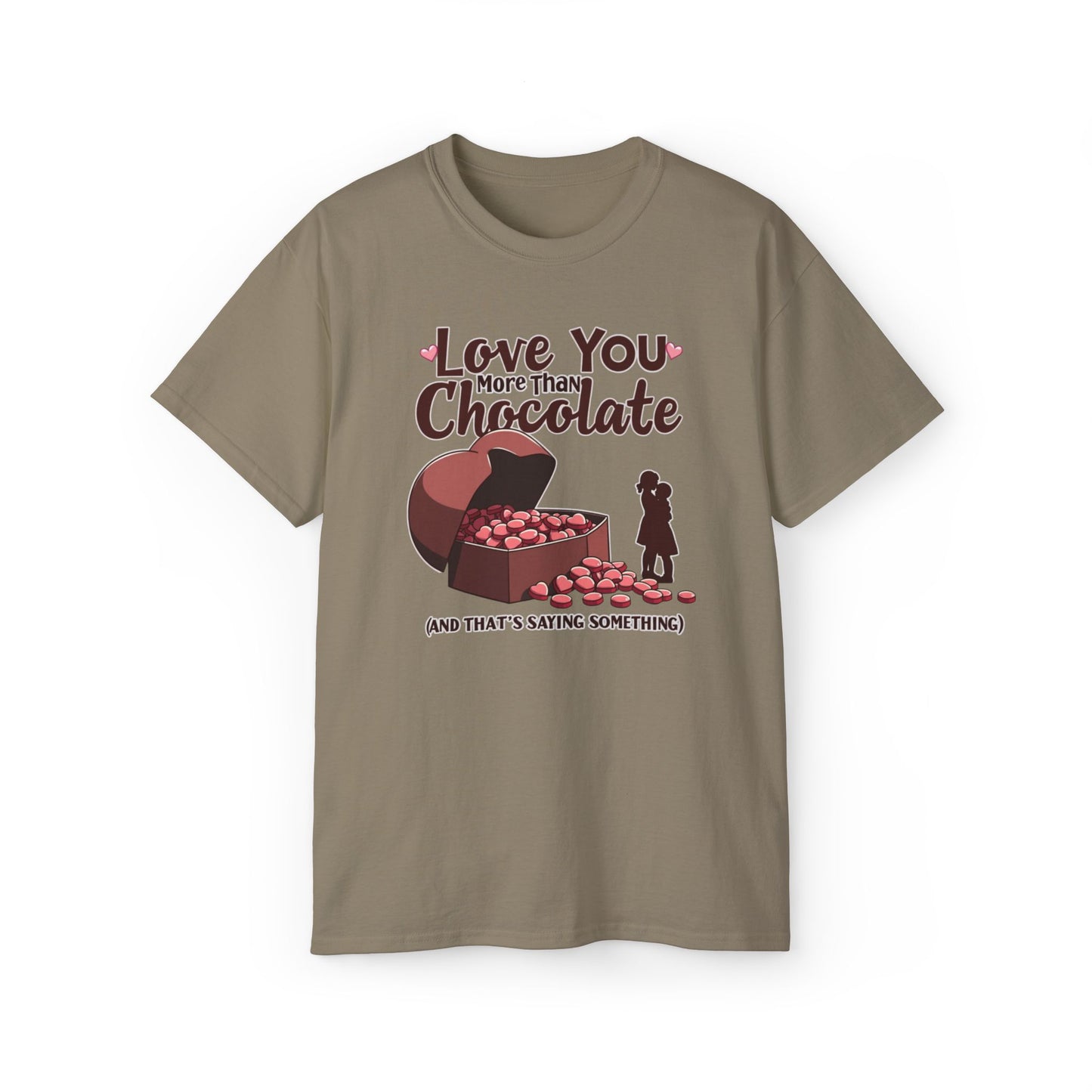 Love You More Than Chocolate T‑Shirt — Funny Valentine's Day Romantic Tee