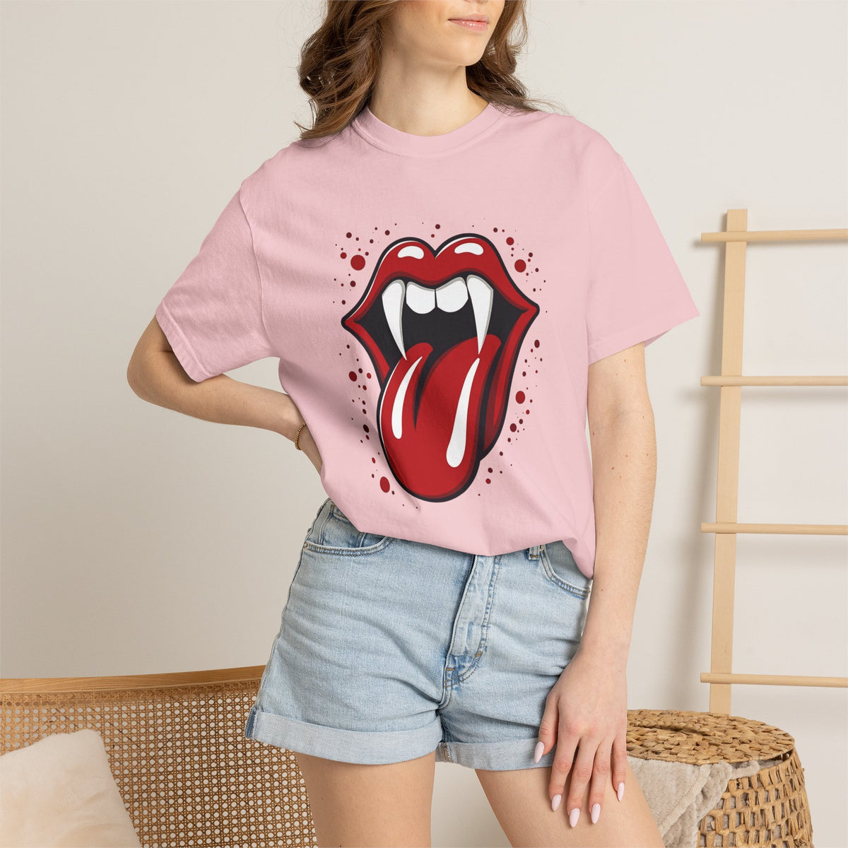 Vampire Fanged Tongue, Forty Sucks, Graphic T-Shirt